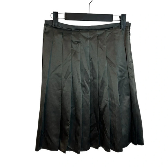Old Navy Gunmetal Satin Pleated Skirt - Picture 1 of 7